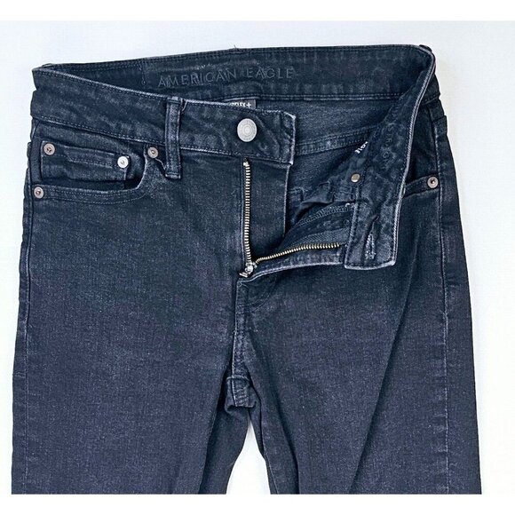 American Eagle Outfitters Airflex+ Size 28X34 Mens Original Straight Black Jeans - Picture 7 of 12